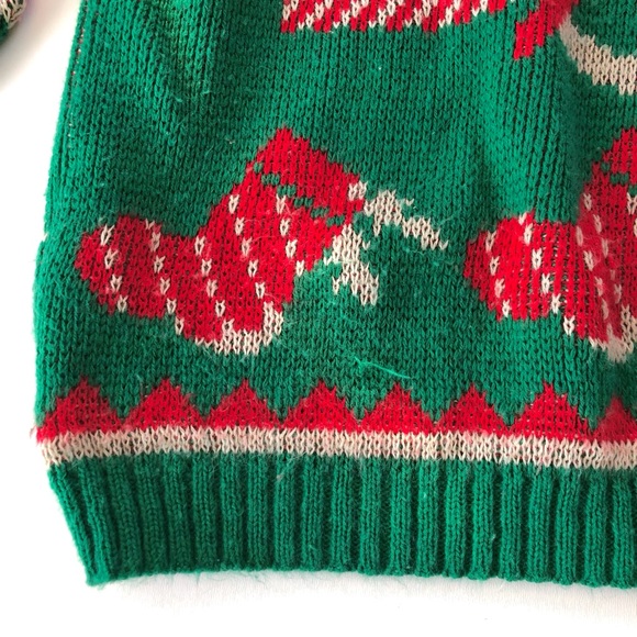 Vintage Nutcracker Green Teddy Bear Santa Patterned Christmas Sweater Size 24W - Picture 9 of 13